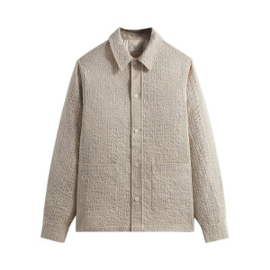 Рубашка Kith Slub Boucle Boxy Collared Overshirt, бежевый