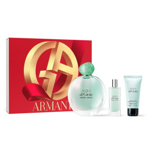 Женская туалетная вода Cofre Acqua Di Gioia EDP Armani, EDP 100 ml + Body Lotion 50 ml + Mini