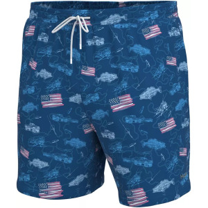 Мужские шорты для плавания HUK Pursuit Fish and Flags Volley Swim Shorts