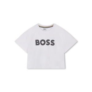 BOSS Kidswear футболка из джерси с логотипом, белый