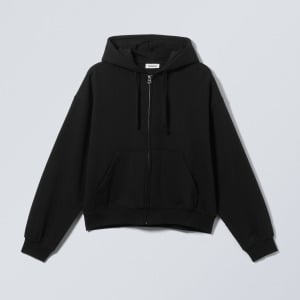 Толстовка Weekday Boxy Mid-weight Zip-up, черный