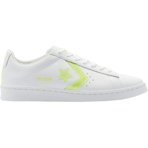 Кроссовки Converse Pro Leather Low Hi-Vis Collection - White Lemon Neon, белый