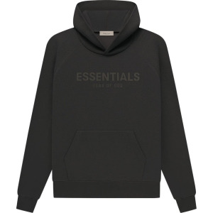 Худи Fear of God Essentials Waffle Raglan Hoodie 'Off Black', черный