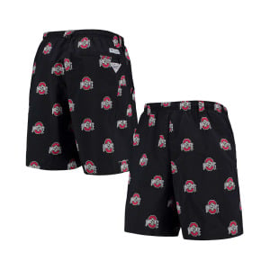 Мужские черные шорты ohio state buckeyes backcast ii 8 omni-shade hybrid shorts Columbia, черный