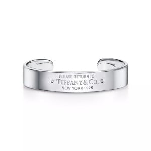 Браслет Tiffany & Co. Return to Tiffany Narrow Cuff, серебро/бриллианты