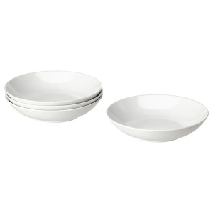 Набор тарелок глубоких Ikea Godmiddag, 23 см, 4 предмета, белый