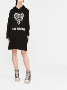 Love Moschino платье с капюшоном, черный