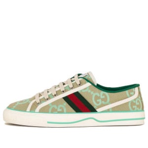 Кроссовки (WMNS) GUCCI Tennis 1977 Shoes 'Interlocking G - Green', зеленый