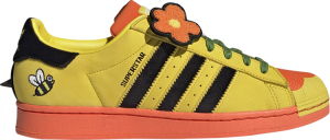 Yellow adidas top superstar