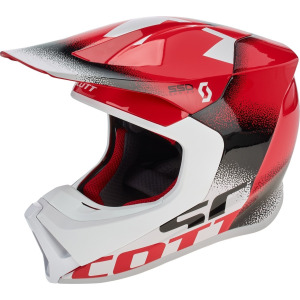 Шлем Scott 550 Noise с логотипом, черный/белый/красный