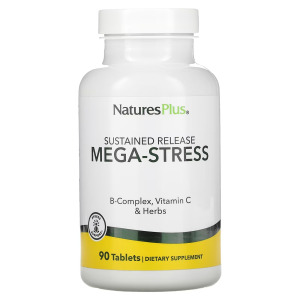 NaturesPlus Mega-Stress длительное высвобождение, 90 таблеток