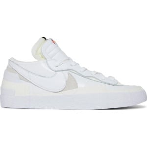 Кроссовки Nike sacai x Blazer Low 'White Patent', белый