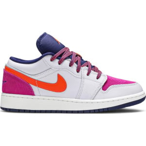 Кроссовки Air Jordan 1 Low GS Fire Pink Hyper Crimson, белый