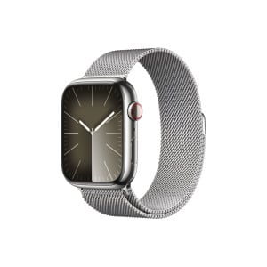 Умные часы Apple Watch Series 9 (GPS+Cellular), 45 мм, Silver Stainless Steel Case/Silver Milanese Loop