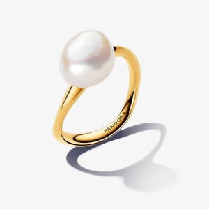 Кольцо Pandora Essence Baroque Treated Freshwater Cultured Pearl, золото