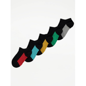 Набор из 5 носков с разноцветной подошвой Trainer Liner George.