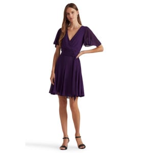 Платье LAUREN Ralph Lauren, Crinkle Georgette Surplice Dress