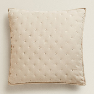 Чехол для подушки Zara Home Quilted Dotted, бежевый