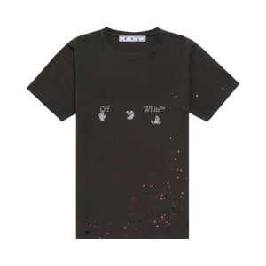 Футболка Off-White Vintage Paint Splatter Short-Sleeve Tee 'Magnet White', белый