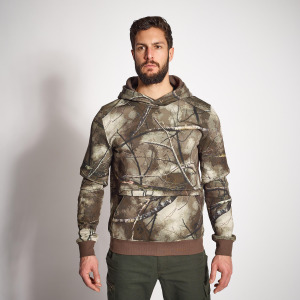 Капюшон для охотничьего свитера TREEMETIC 500 малошумный SOLOGNAC, камуфляж
