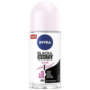 Black&White Invisible Clear шариковый антиперспирант 50 мл, Nivea