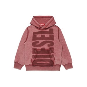 Diesel Kids худи с логотипом, красный