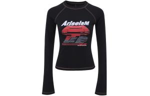 Женский укороченный топ Ariseism, цвет black long sleeves