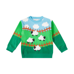 Толстовка из хлопкового флиса с принтом Stella Mccartney Kids, цвет multicolor/multicolo