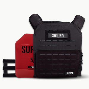 Утяжеляющий жилет Suprfit Sigurd 3D - черный 5,75 фунта/красный