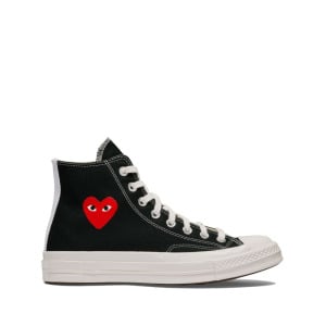 Comme Des Garçons Play x Converse высокие кеды Chuck '70 Small Red Heart, черный