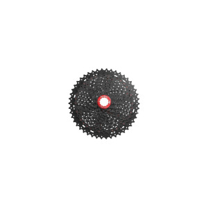Кассета MX8 11-46T — черный хром SUNRACE, черный / черный / красный