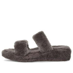 Сандалии пушистые, да Ugg, серый