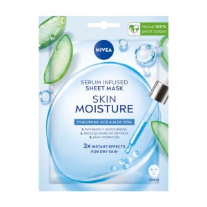 Nivea, Skin Moisture, Тканевая маска с увлажняющей сывороткой, 40мл