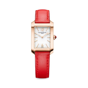 Часы Hampton 10628 из 18-каратного розового золота с титановым и кожаным ремешком Baume & Mercier, красный