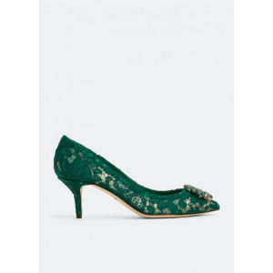 Туфли DOLCE&GABBANA Embellished lace pumps, белый