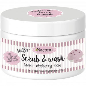 Nacomi Sweet Blueberry пенка для пилинга и умывания с ароматом черничного чизкейка, 180 г