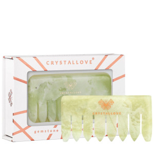 Crystallove Crystal Collection нефритовая расческа для массажа кожи головы, 1 шт.