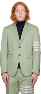 Зеленый блейзер с 4 полосками Thom Browne
