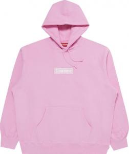 Supreme Box Logo Hooded Sweatshirt Pink