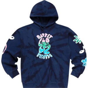 Худи Market Smiley Records Angel Sigh Hoodie 'Navy Tie Dye', синий