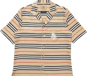 Supreme x Burberry Icon Stripe Silk Pyjama Shirt Burberry Exclusive Dusty Pink CDEK.Shopping