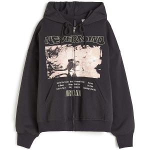 H M Nirvana Oversized Printed Hooded CDEK.Shopping