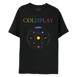 Футболка унисекс Coldplay 2023 Music Of The Spheres Tour Youth, черный