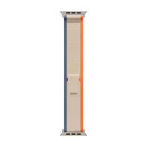 Ремешок Apple Trail Loop Orange/Beige, 49 мм, M/L, Natural Titanium Finish