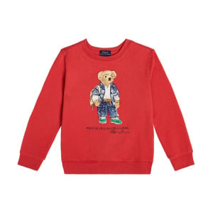 Толстовка Polo Bear из смесового хлопка Polo Ralph Lauren, красный