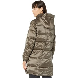 Пуховик Sam Edelman Hooded Funnel Puffer, цвет Fern Green