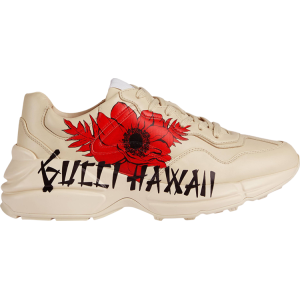 Кроссовки Gucci Wmns Rhyton Hawaii Poppy Print, бежевый