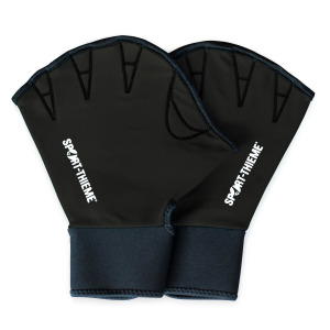 Перчатки для аквафитнеса Sport-Thieme, открытые, S, 23,5x16,5 см, черные, черный