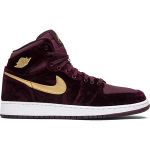 Кроссовки Air Jordan 1 Heiress GG Velvet, красный