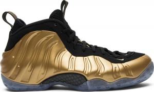 Nike foamposite shop black metallic gold